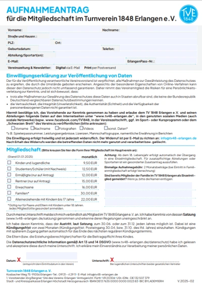 Anmeldeformular als PDF öffnen
